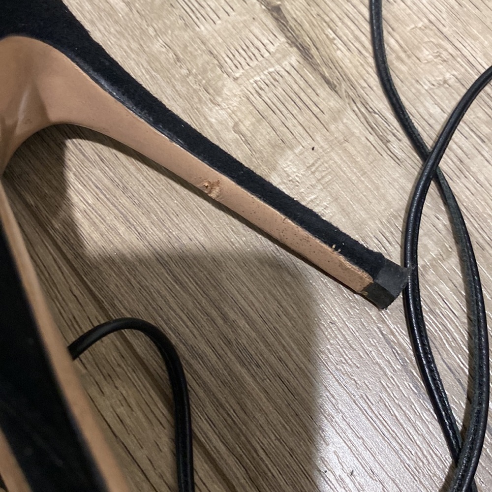 Gianvitto Rossi Lace Up Suede Heels - Picture 6 of 8